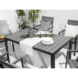 Stół ogrodowy COMO 150 cm 90 cm Szary