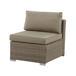 Narożnik ogrodowy ze stolikiem dla 6 osób BELVEDERE Technorattan Brązowy