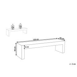 Ławka ogrodowa TARANTO 150 cm Beton Biały