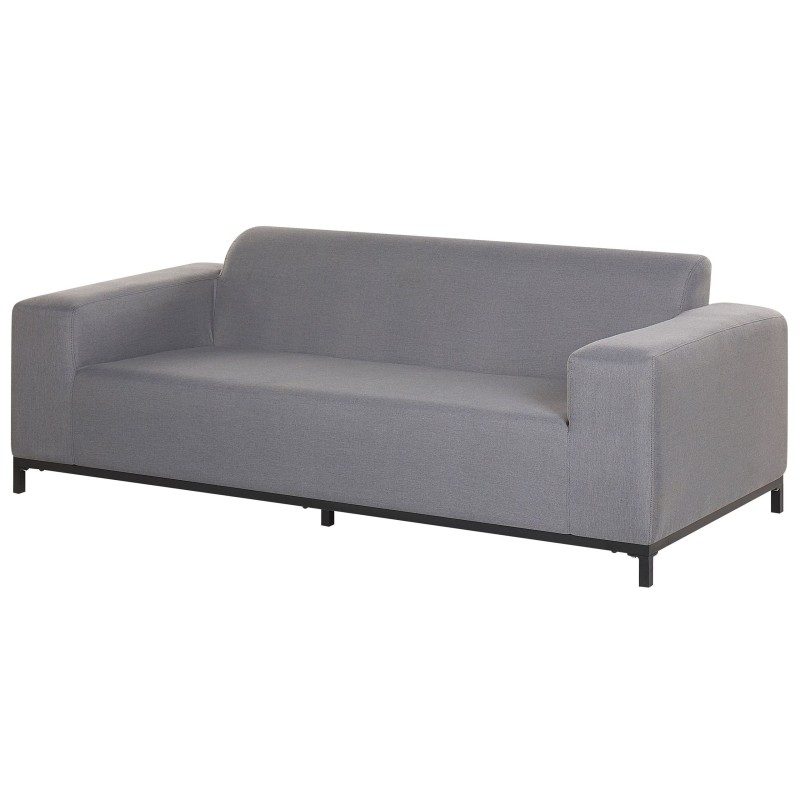 Sofa ogrodowa szara z czarnym ROVIGO