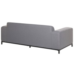 Sofa ogrodowa szara z czarnym ROVIGO