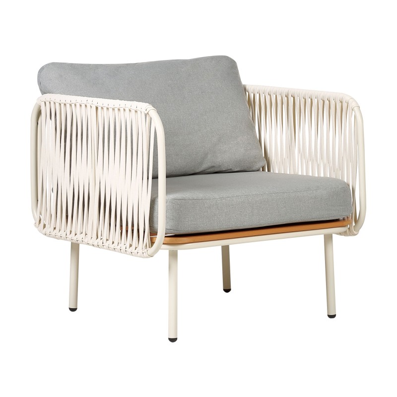 Zestaw ogrodowy ze stolikiem dla 2 osób SENISE Metal Szary