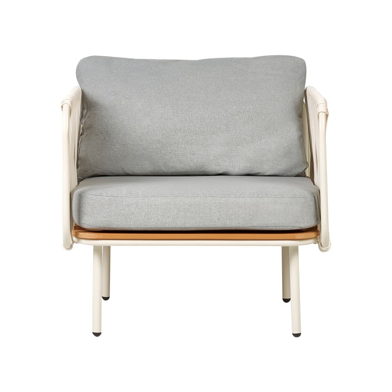 Zestaw ogrodowy ze stolikiem dla 2 osób SENISE Metal Szary