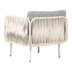 Zestaw ogrodowy ze stolikiem dla 2 osób SENISE Metal Szary