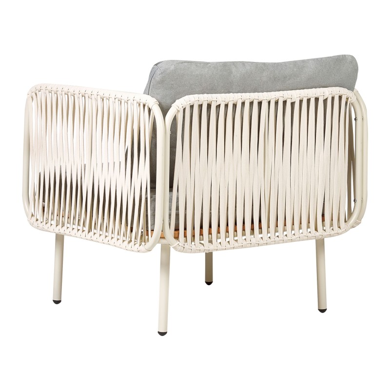 Zestaw ogrodowy ze stolikiem dla 2 osób SENISE Metal Szary