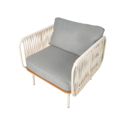 Zestaw ogrodowy ze stolikiem dla 2 osób SENISE Metal Szary