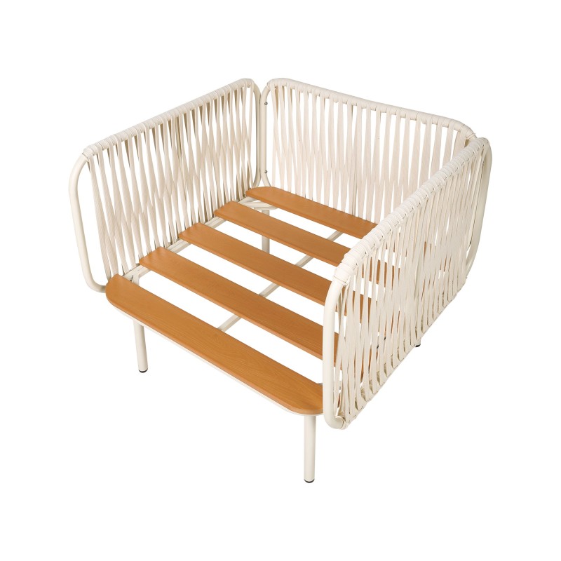 Zestaw ogrodowy ze stolikiem dla 2 osób SENISE Metal Szary