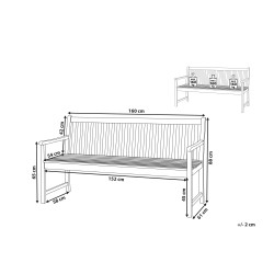 Ławka ogrodowa VIVARA 160 cm Certyfikowane drewno akacjowe Jasnobrązowy