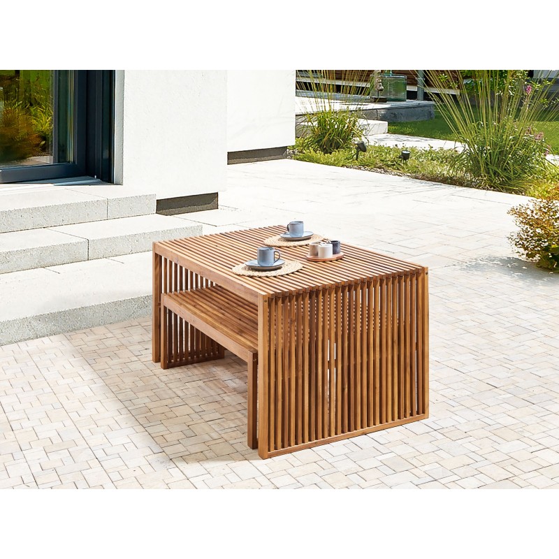 Stół ogrodowy SULZANO 90 cm 180 cm Drewno akacjowe Brązowy