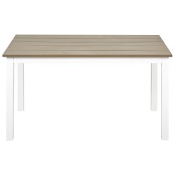Stół ogrodowy MESSINA 96 cm 52 cm Biały