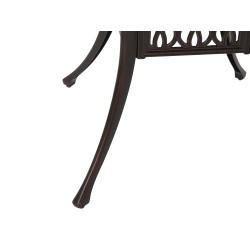 Stół ogrodowy dla 4 osób ANCONA 90 cm 90 cm Metal Ciemnobrązowy