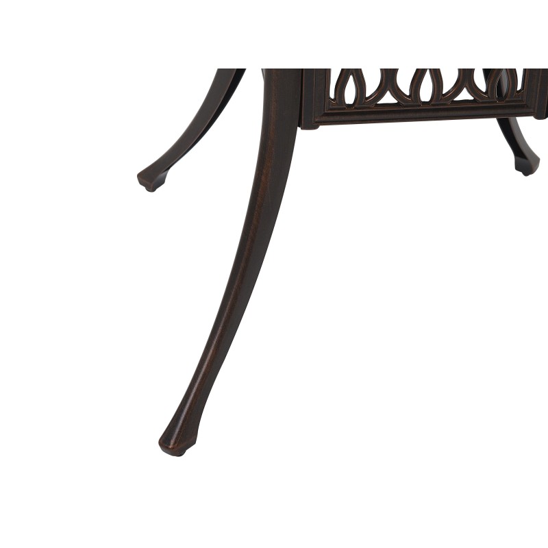 Stół ogrodowy dla 4 osób ANCONA 90 cm 90 cm Metal Ciemnobrązowy