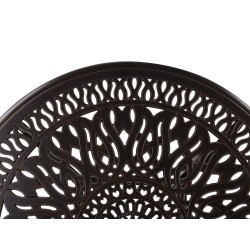 Stół ogrodowy dla 4 osób ANCONA 90 cm 90 cm Metal Ciemnobrązowy