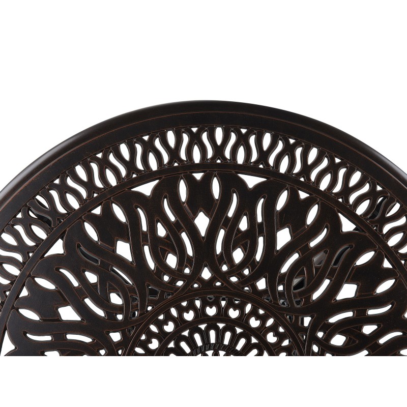 Stół ogrodowy dla 4 osób ANCONA 90 cm 90 cm Metal Ciemnobrązowy