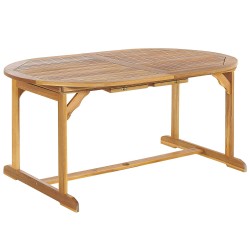 Stół ogrodowy rozkładany MAUI 160/220 cm 100 cm Drewno akacjowe Jasnobrązowy