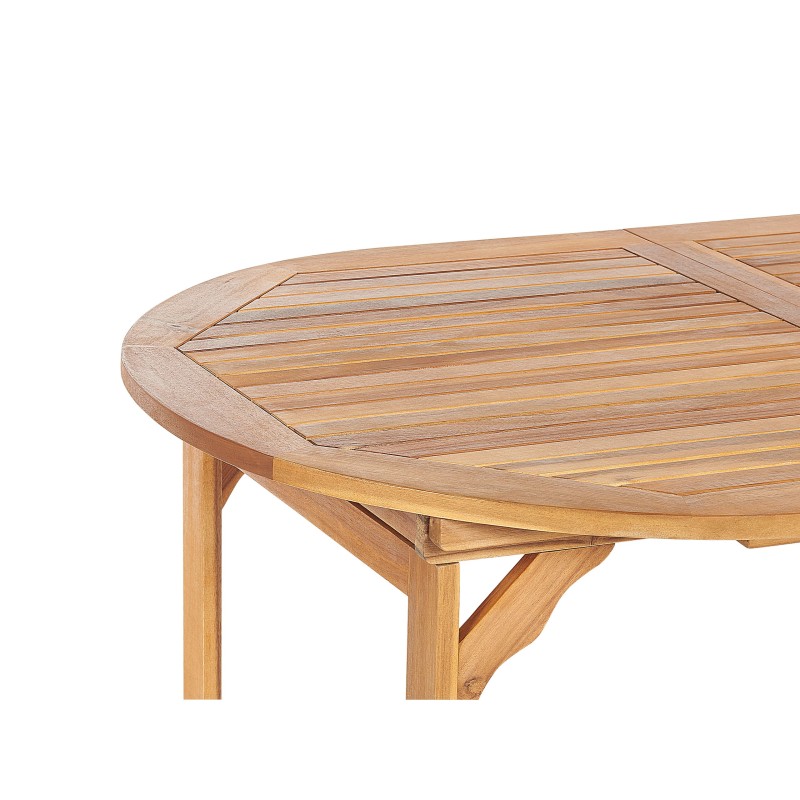 Stół ogrodowy rozkładany MAUI 160/220 cm 100 cm Drewno akacjowe Jasnobrązowy