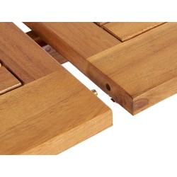 Stół ogrodowy rozkładany MAUI 160/220 cm 100 cm Drewno akacjowe Jasnobrązowy