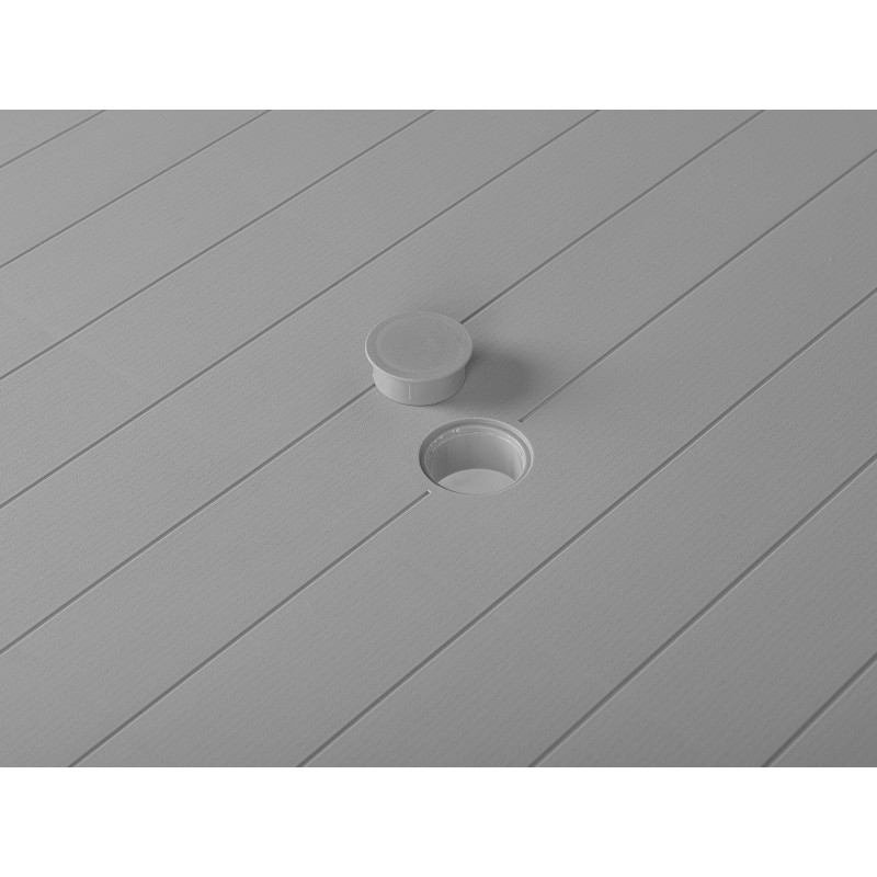 Stół ogrodowy FOSSANO 140 cm 80 cm Jasnoszary