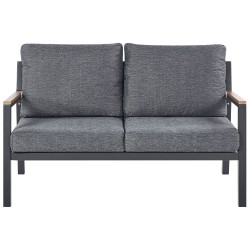 Zestaw ogrodowy ze stolikiem dla 4 osób DELIA Metal Szary