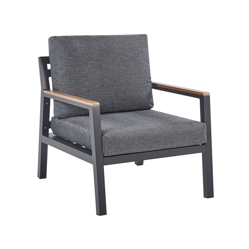 Zestaw ogrodowy ze stolikiem dla 4 osób DELIA Metal Szary