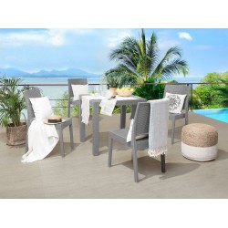 Stół ogrodowy FOSSANO 80 cm 80 cm Jasnoszary