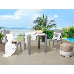 Stół ogrodowy FOSSANO 80 cm 80 cm Jasnoszary