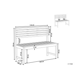 Ławka ogrodowa TREIA 110 cm Drewno akacjowe Brązowy