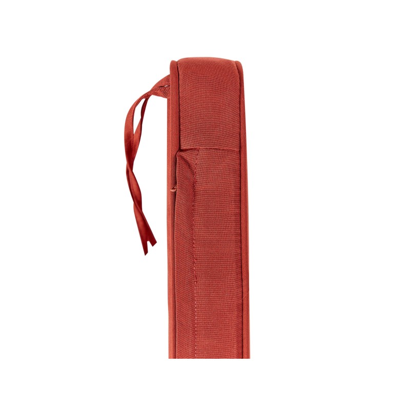 Ławka ogrodowa z poduchą SOVANA 120 cm ze schowkiem Drewno akacjowe Czerwony