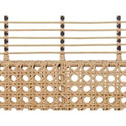 Ławka ogrodowa z poduchą PRATELLO 122 cm Technorattan Naturalny