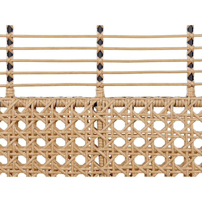 Ławka ogrodowa z poduchą PRATELLO 122 cm Technorattan Naturalny