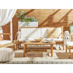Zestaw ogrodowy ze stolikiem dla 4 osób RICCIONE Drewno bambusowe Jasnobrązowy