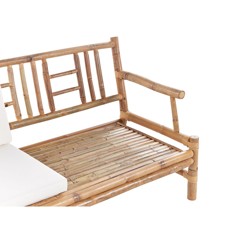 Zestaw ogrodowy ze stolikiem dla 4 osób RICCIONE Drewno bambusowe Jasnobrązowy