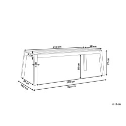 Stół ogrodowy LIVORNO 210 cm 90 cm Drewno akacjowe Brązowy