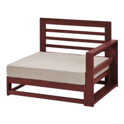 Sofa ogrodowa drewniana 2-osobowa mahoniowy brąz TIMOR II