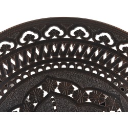 Stół ogrodowy SALENTO 102 cm 102 cm Metal Ciemnobrązowy