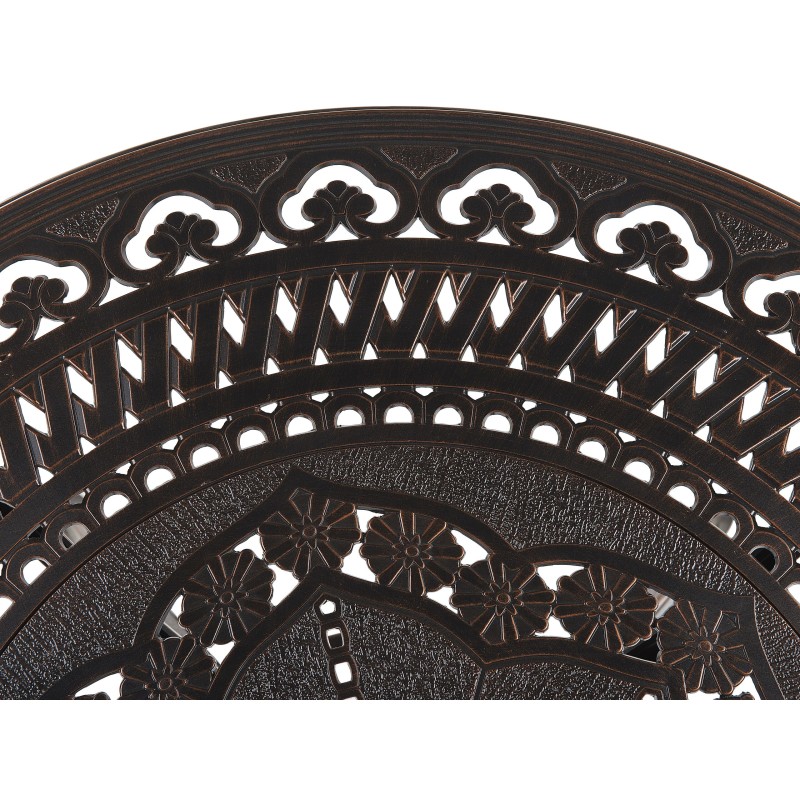 Stół ogrodowy SALENTO 102 cm 102 cm Metal Ciemnobrązowy