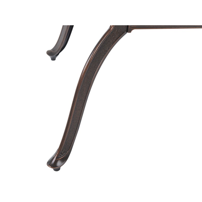 Stół ogrodowy SALENTO 102 cm 102 cm Metal Ciemnobrązowy