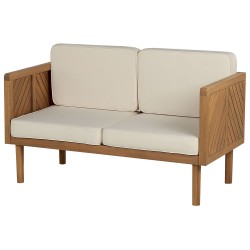 Sofa dwuosobowa drewniana jasna BARATTI