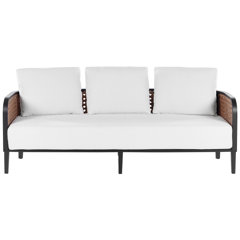 Sofa ogrodowa 3-osobowa złamana biel MONTEFALCO