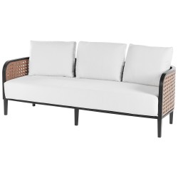 Sofa ogrodowa 3-osobowa złamana biel MONTEFALCO