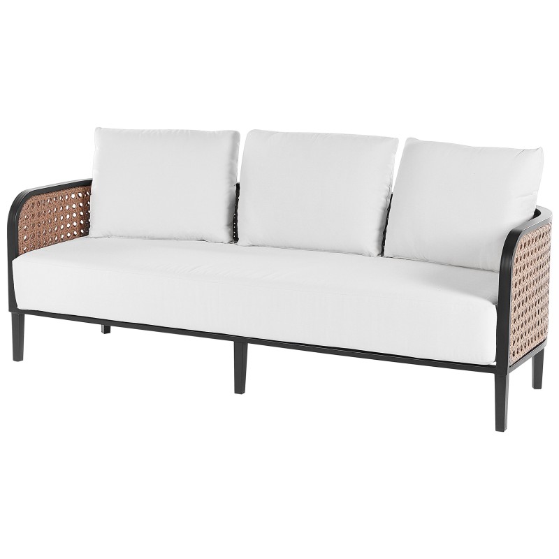 Sofa ogrodowa 3-osobowa złamana biel MONTEFALCO