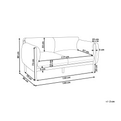 Sofa ogrodowa 2-osobowa jasnoszara ESPERIA