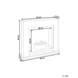 Kominek elektryczny z funkcją grzania SAHARA Beżowy