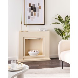 Kominek elektryczny z funkcją grzania SAHARA Beżowy