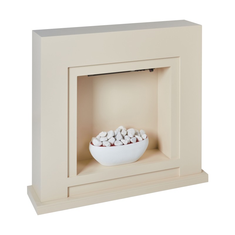 Kominek elektryczny z funkcją grzania SAHARA Beżowy