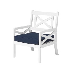 Zestaw ogrodowy ze stolikiem dla 4 osób BALTIC Drewno akacjowe Ciemnoniebieski