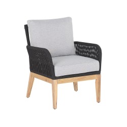 Zestaw ogrodowy ze stolikiem dla 4 osób MERANO Drewno akacjowe Szary