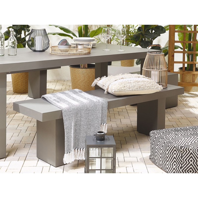 Ławka ogrodowa TARANTO 150 cm Beton Szary