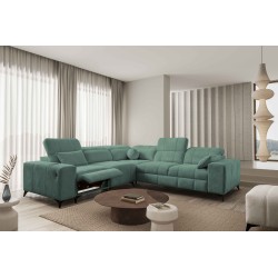 Sofá esquinero Ballagio III Mix con función de cama y relax | Máxima calidad de tejido, Spring 1116