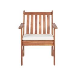 Zestaw ogrodowy ze stolikiem dla 4 osób ALTIDONA Drewno akacjowe Złamana biel